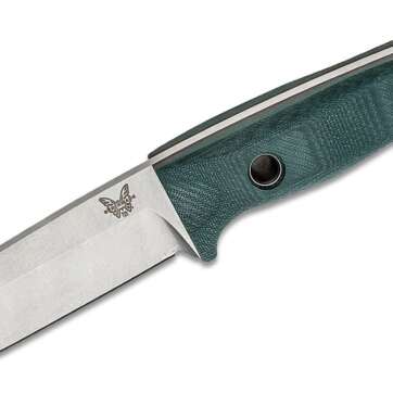 benchmade 162 bushcrafter fixed 443 s30v satin blade green g10 handles