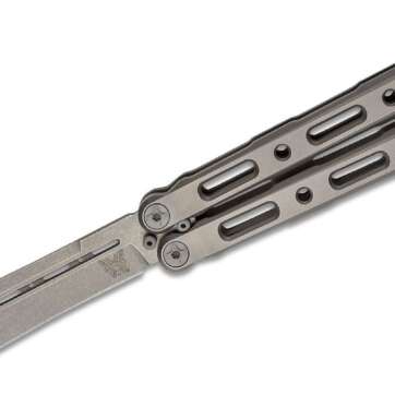 benchmade 85 billet ti balisong butterfly 44 cpm s30v drop point blade