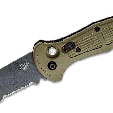 benchmade 9070sbk 1 claymore auto folding knife 36 cpm d2 cobalt black drop
