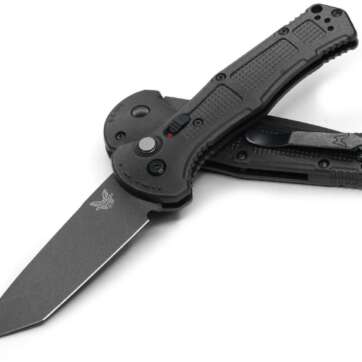 benchmade 9071bk claymore auto folding knife 36 cpm d2 cobalt black tanto