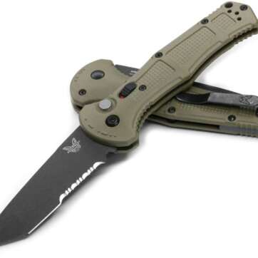 benchmade 9071sbk 1 claymore auto folding knife 36 cpm d2 cobalt black