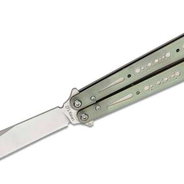 eps knives g10 wraith balisong butterfly 46 154cm satin bowie blade