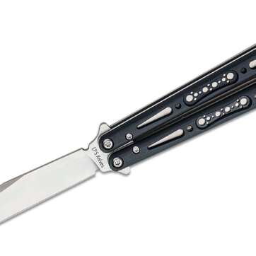 eps knives g10 wraith balisong butterfly 46 154cm satin bowie blade black