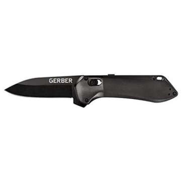 gerber highbrow compact knife assisted open fine edge blade black