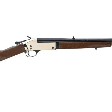 henry 38 357 single shot heirloom rifle with brass receiver henry usa rifle
