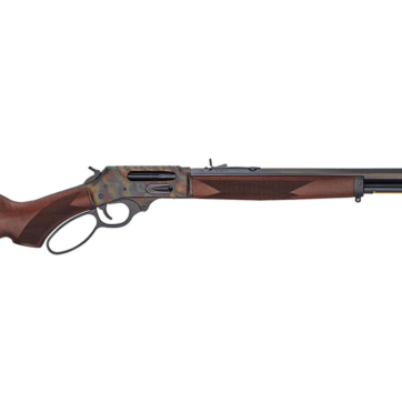 henry 45 70 side gate lever action rifle with color case hardened receiver
