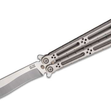 hom design basilisk r balisong butterfly knife 4625 154cm recurve bowie 3