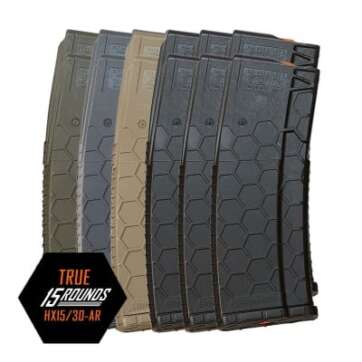6 pack of hexmag series 2 ar 15 223 556 15 30 round polymer magazine