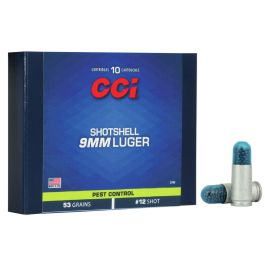 cci pest control shotshell 9mm 53gr 12 shot 10rd