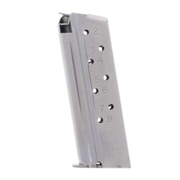 cmc products match grade 1911 compact 9mm 8 round stainless steel magazine